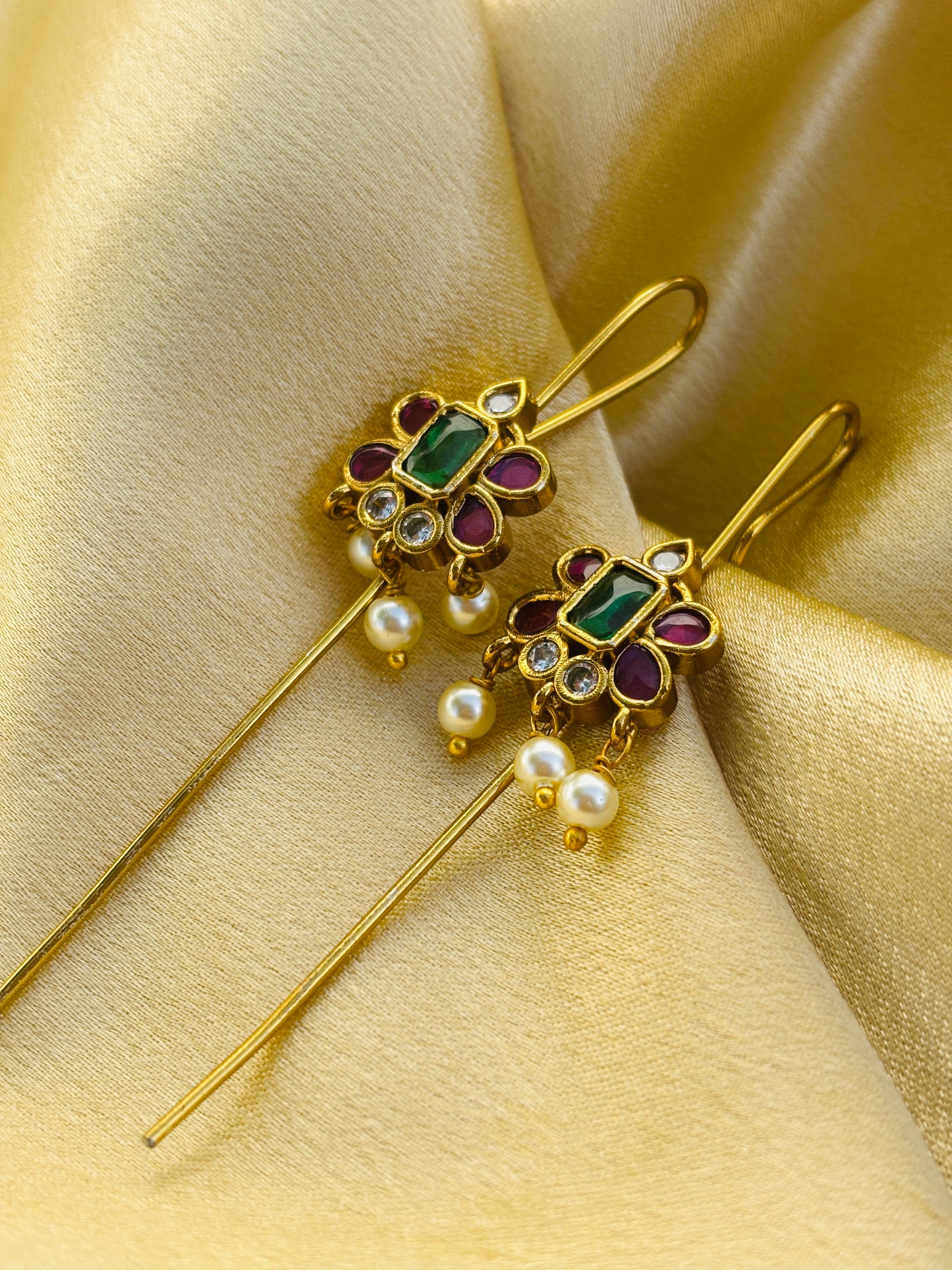 Emerald & Ruby Ear Cuff