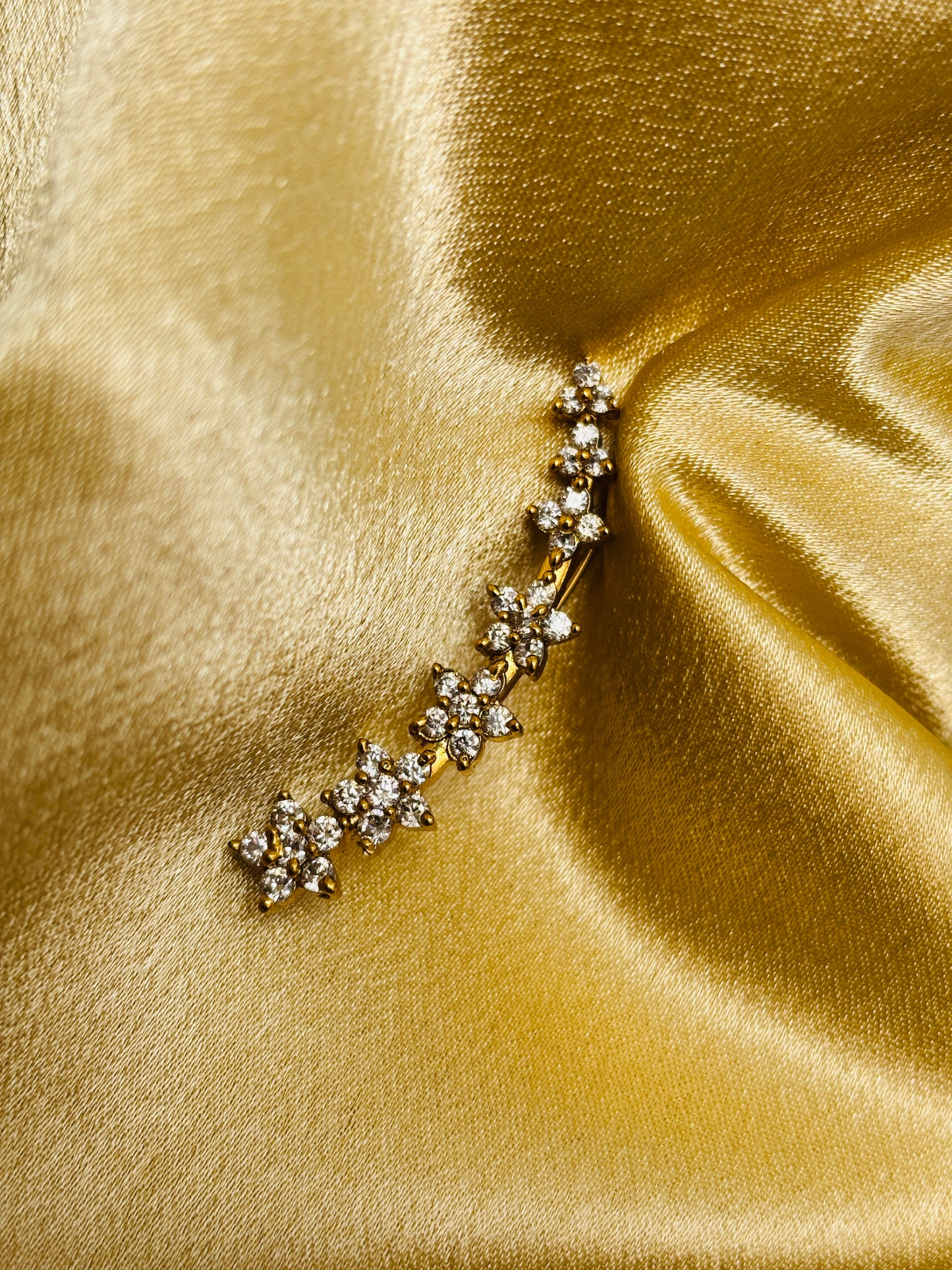 CZ Floral Cascade Ear Cuff