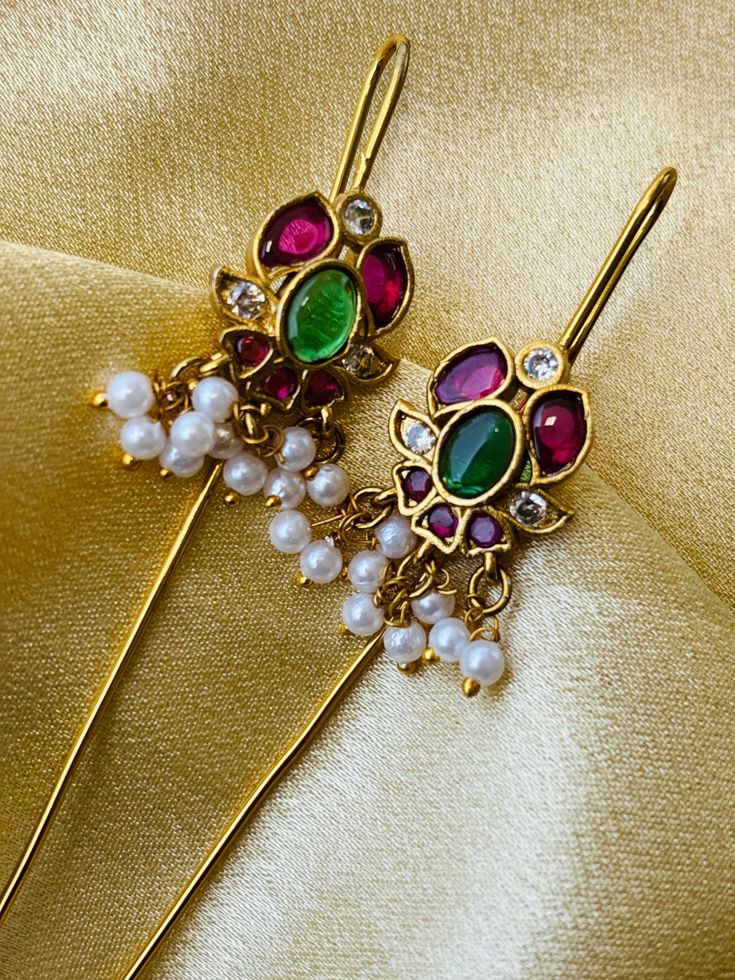 Navratan Floral Ear Cuff