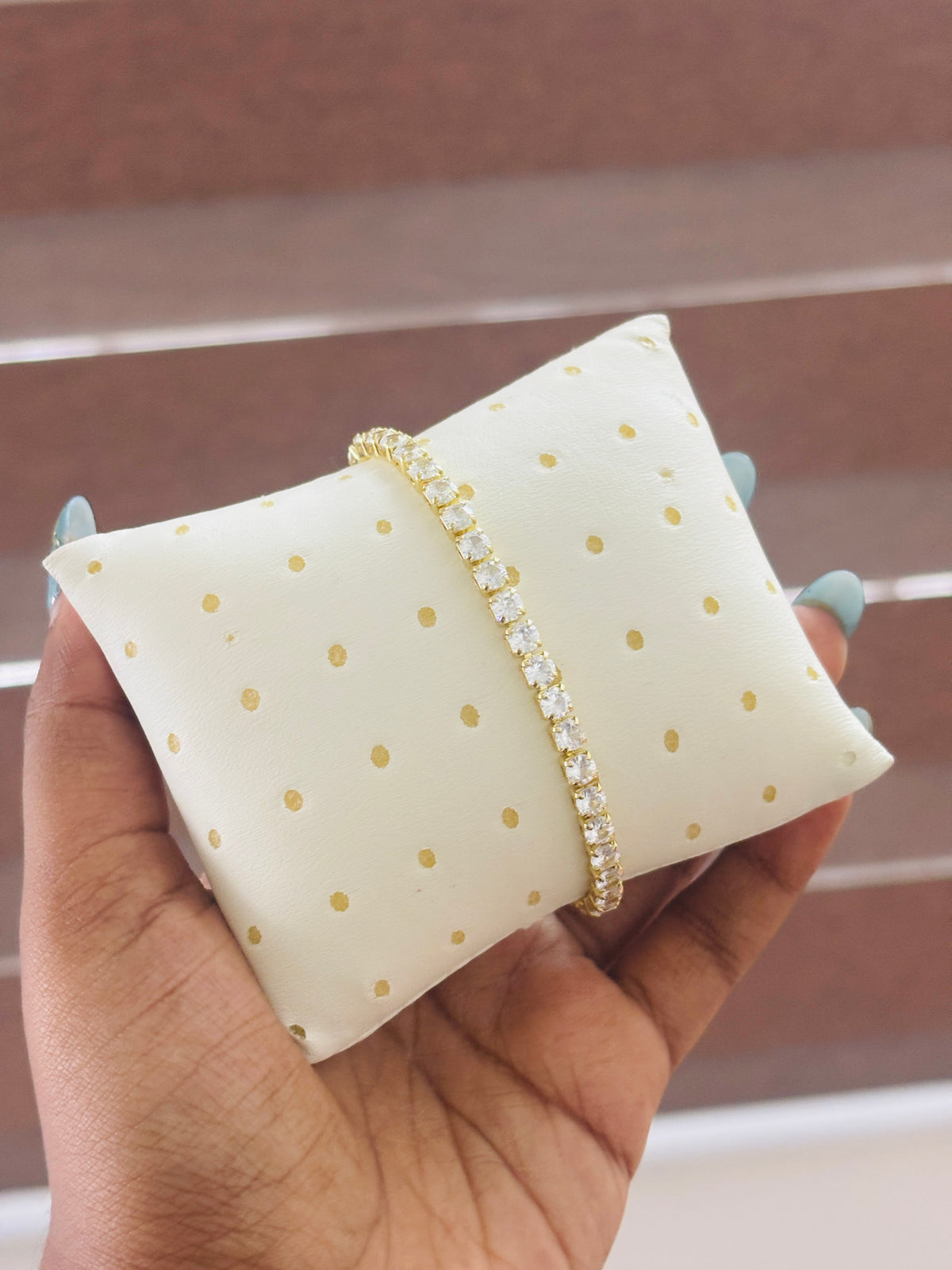 Royal Dainty Gold-Tone Tennis Bracelet