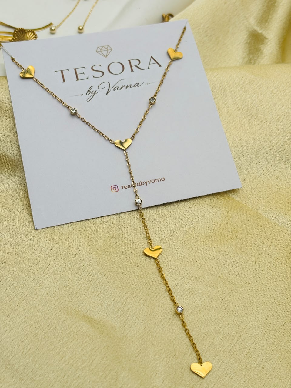 Crystal Drop Y Necklace