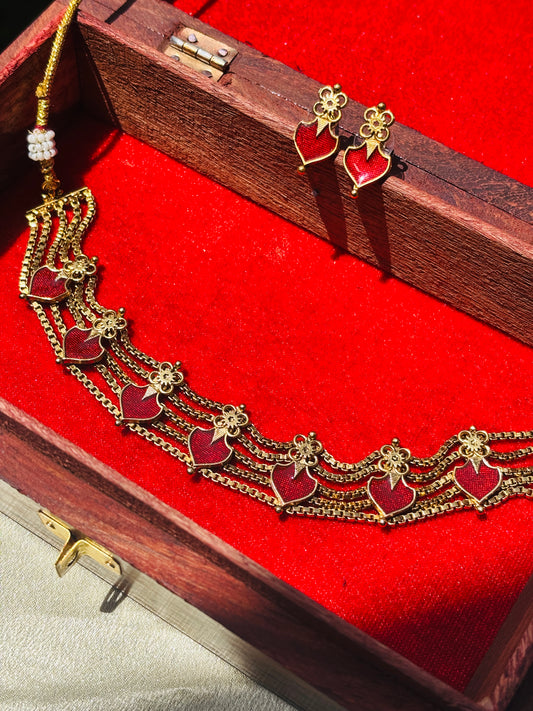Heritage Ruby Palakka Choker