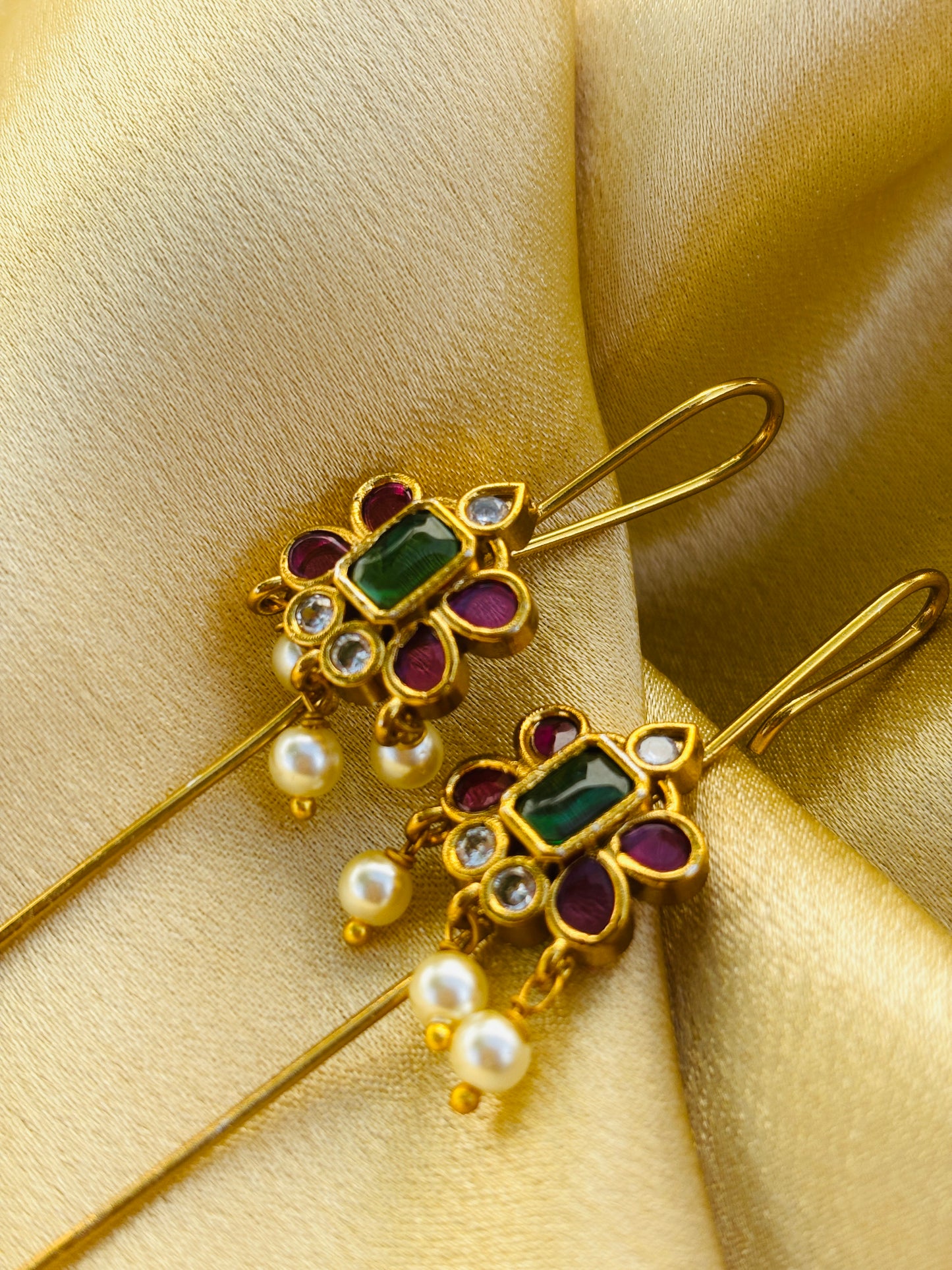 Emerald & Ruby Ear Cuff