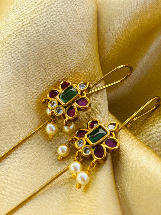Emerald & Ruby Ear Cuff