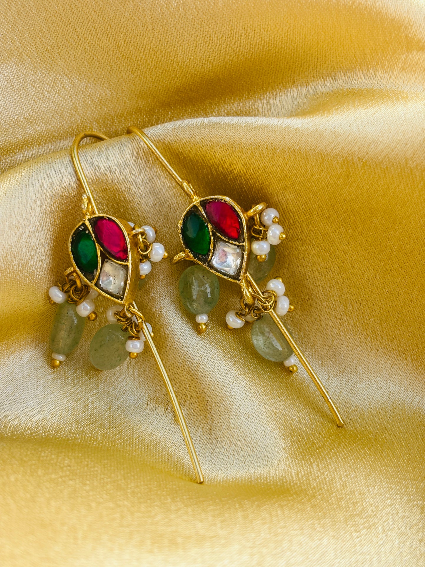 Navratan Kundan Ear Cuff
