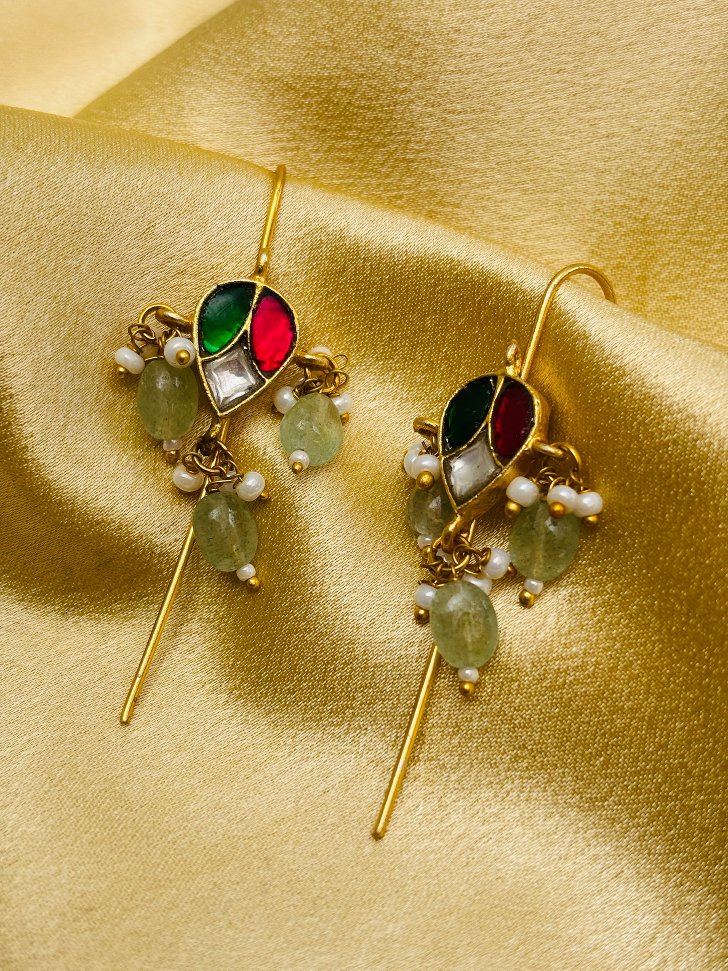 Navratan Kundan Ear Cuff