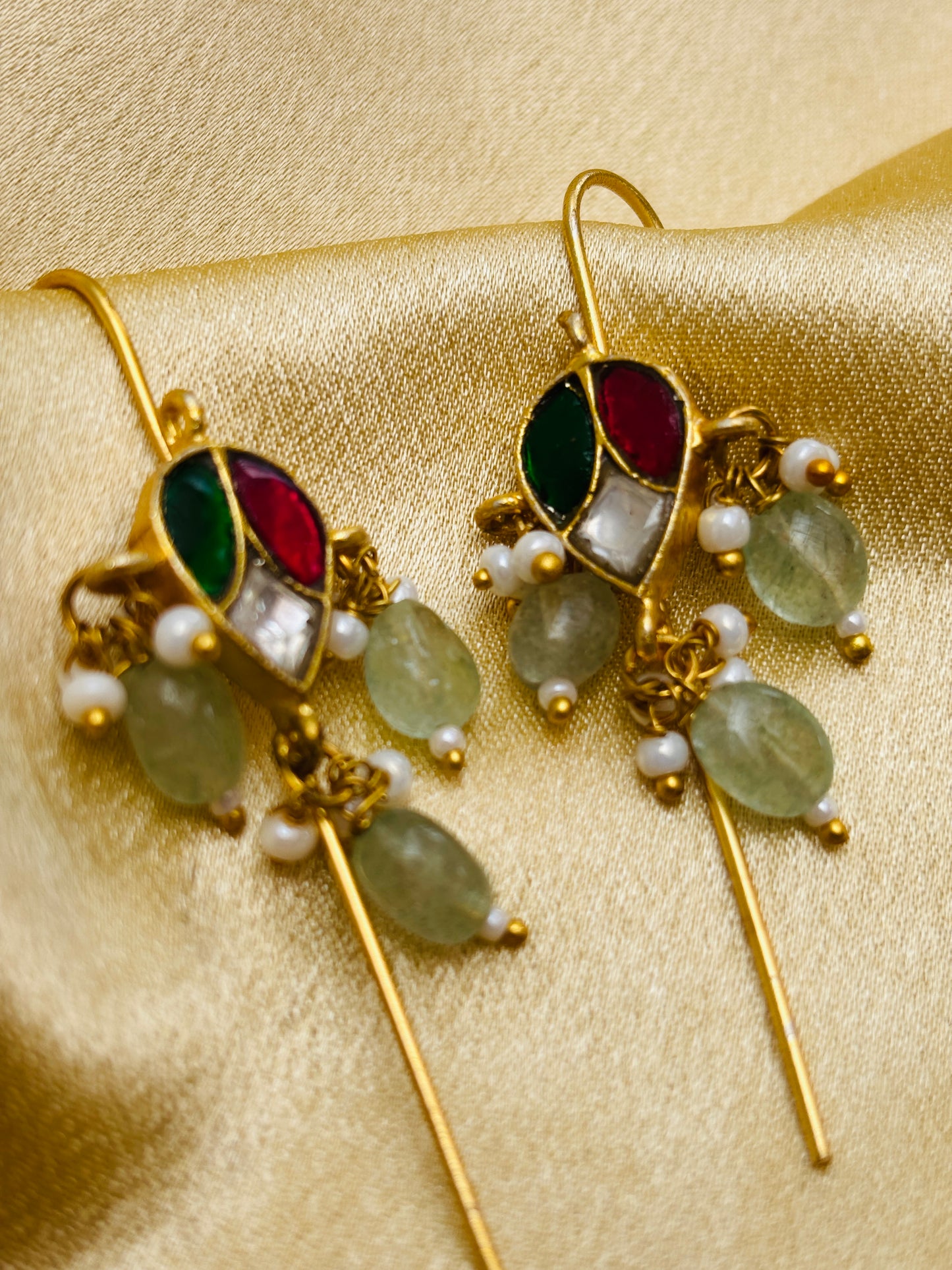 Navratan Kundan Ear Cuff