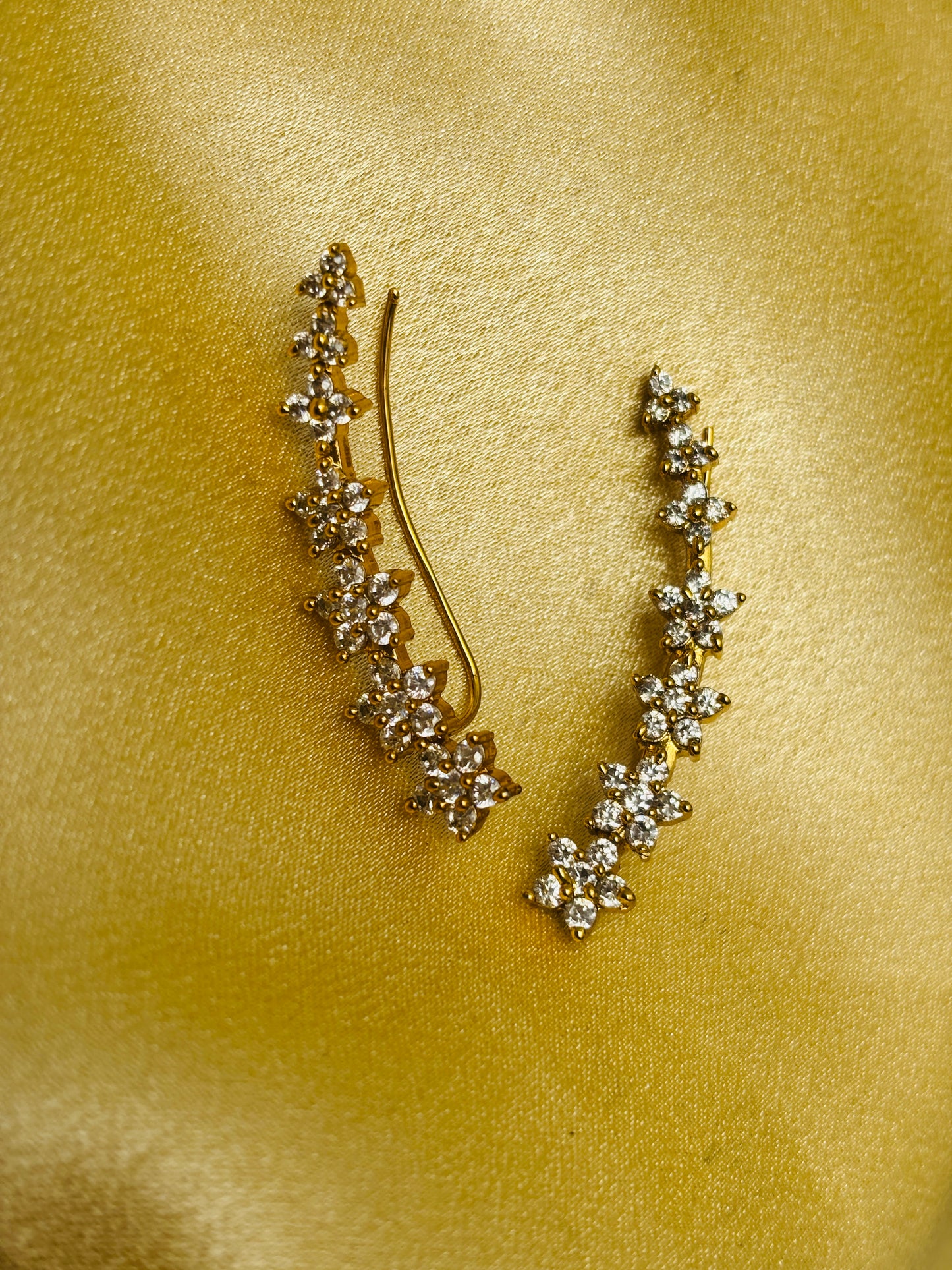 CZ Floral Cascade Ear Cuff