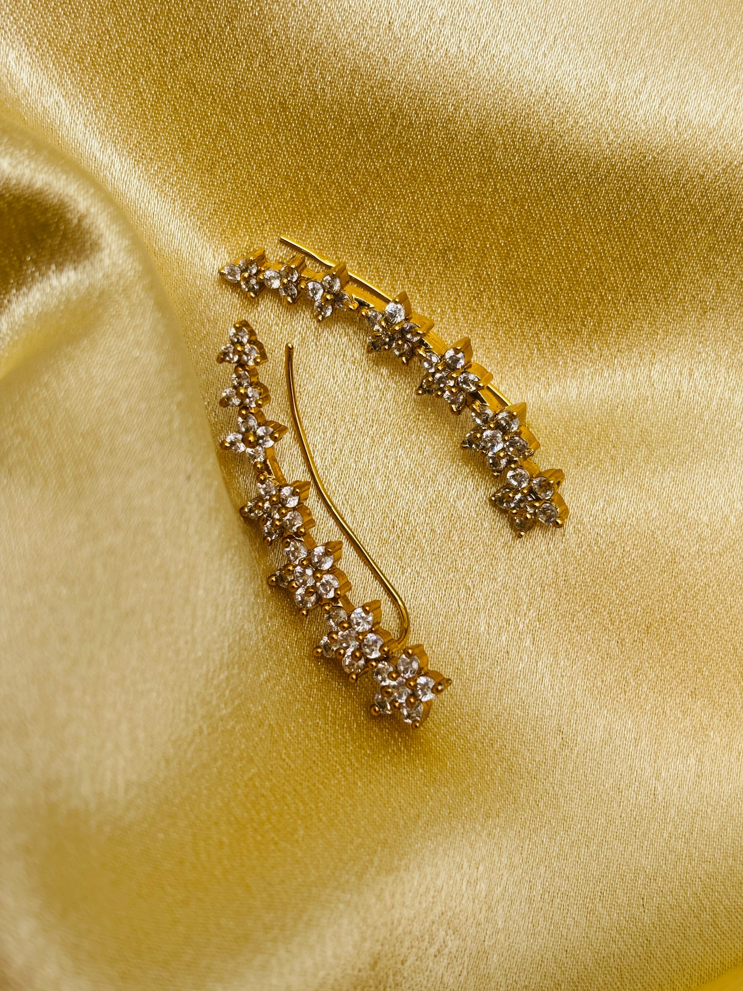 CZ Floral Cascade Ear Cuff