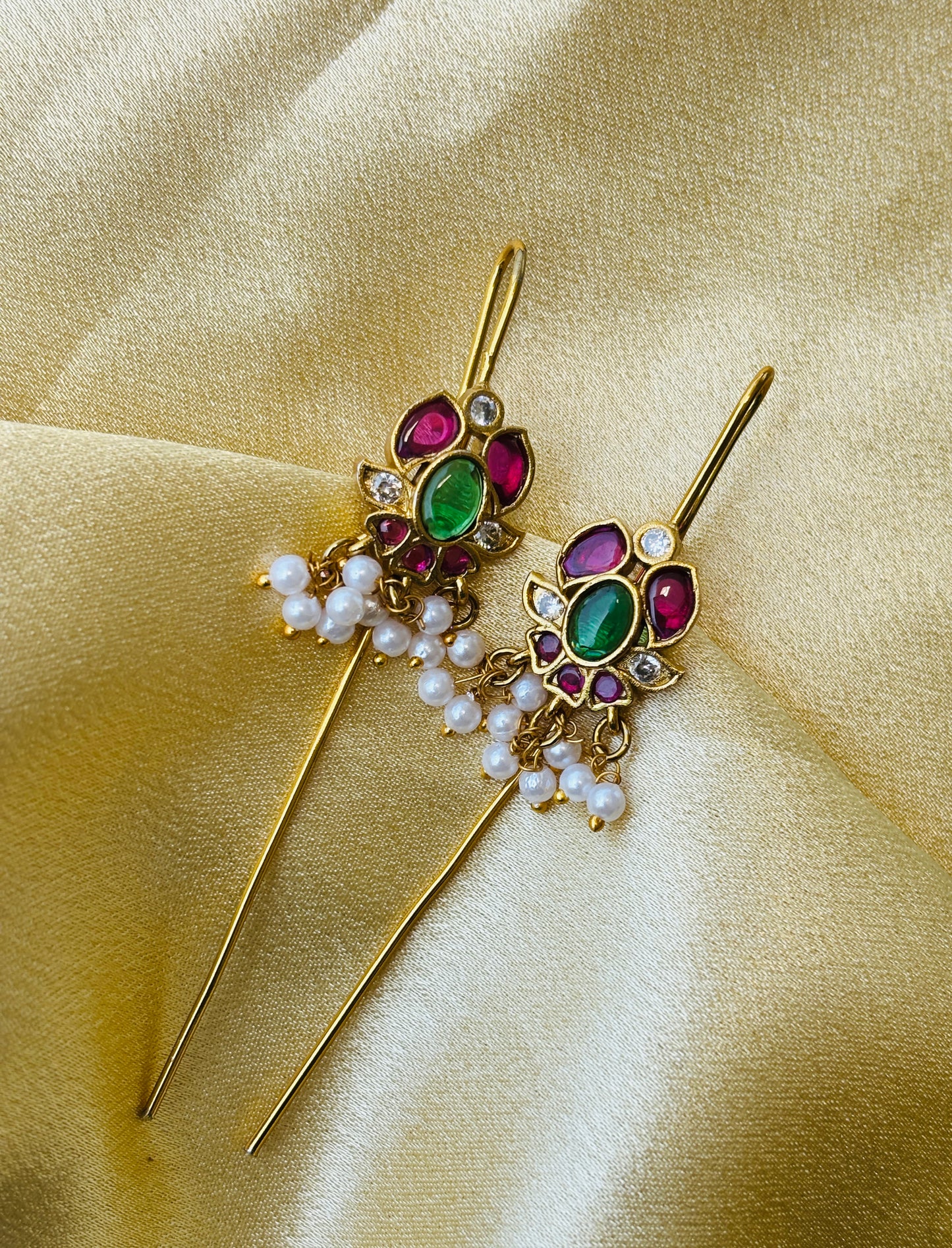 Navratan Floral Ear Cuff