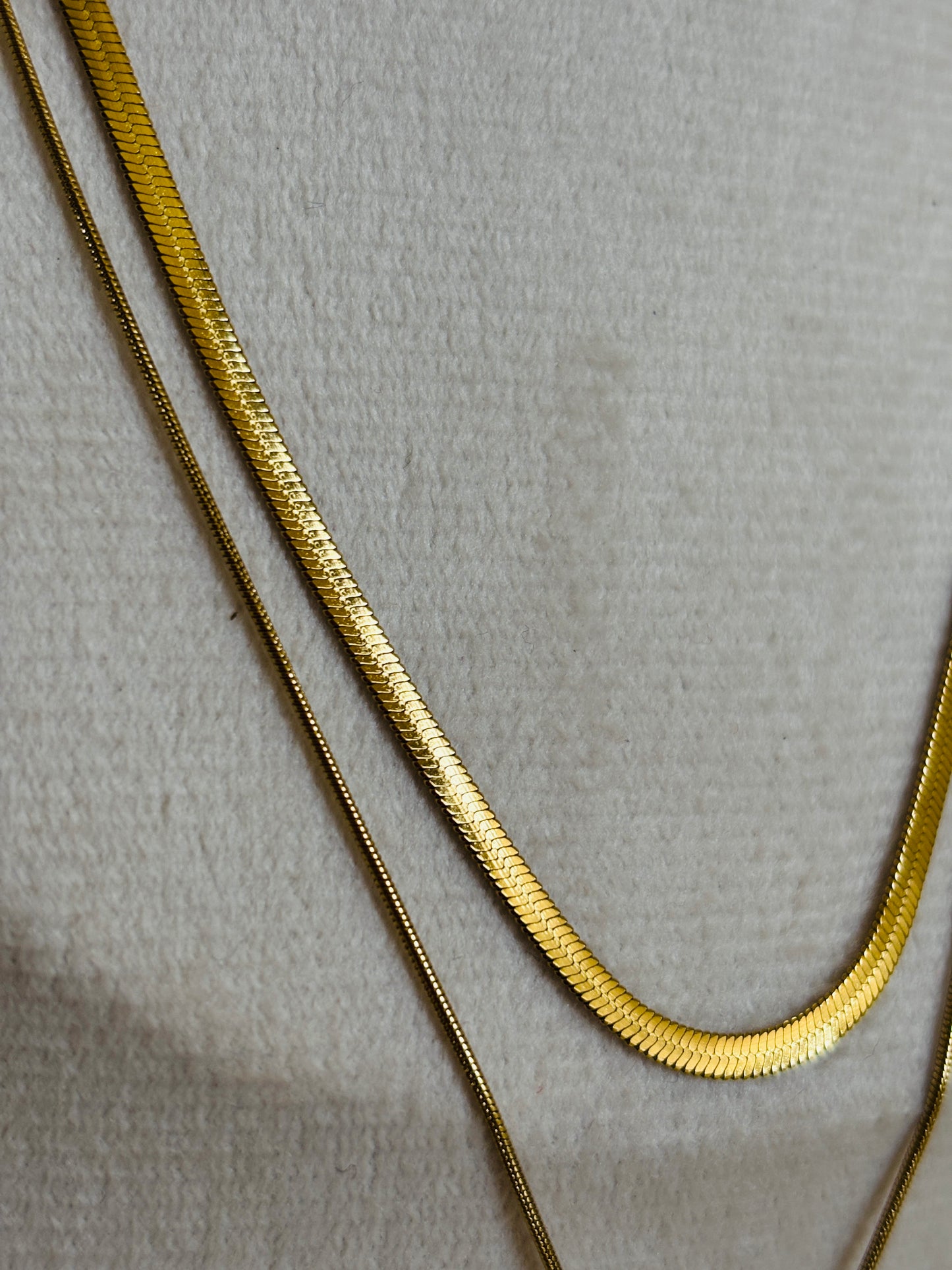 Crystal Flower Double Layer Gold Necklace