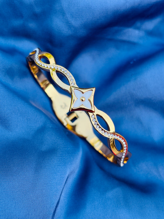 Infinity Bloom Gold Bangle