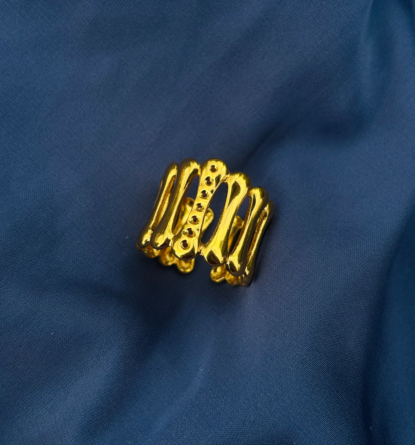 Column Arch Gold Statement Ring