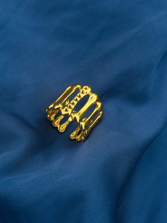 Column Arch Gold Statement Ring