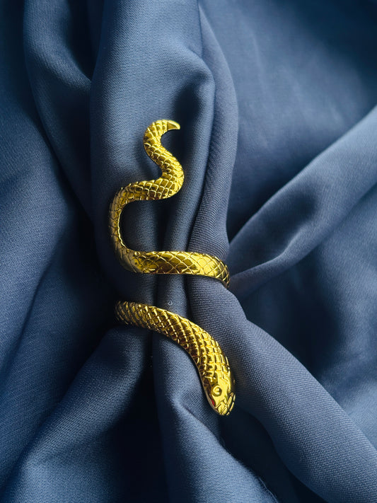 Serpent Coil Gold Wrap Ring