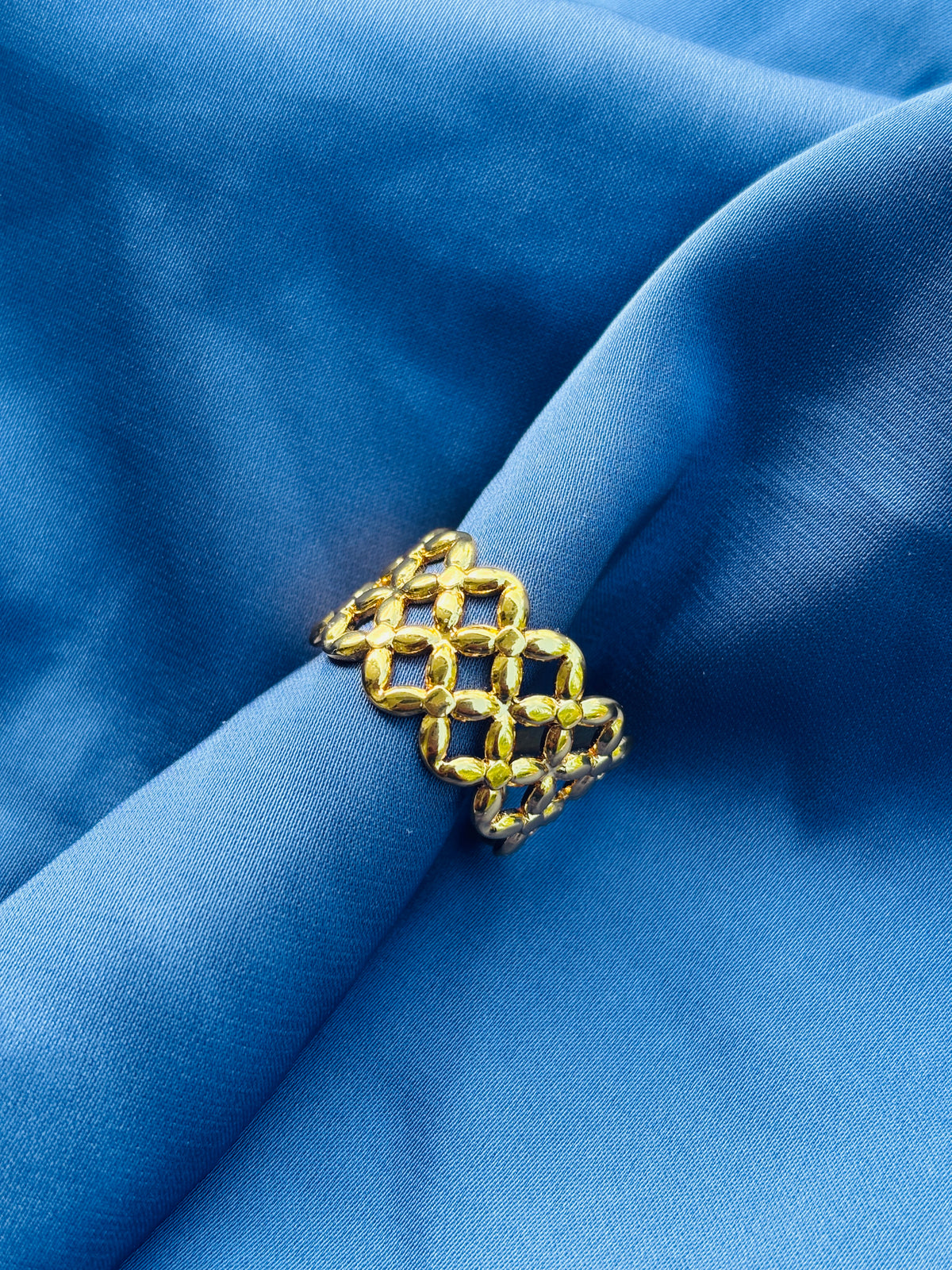 Aurelia Lattice Anti-Tarnish Ring