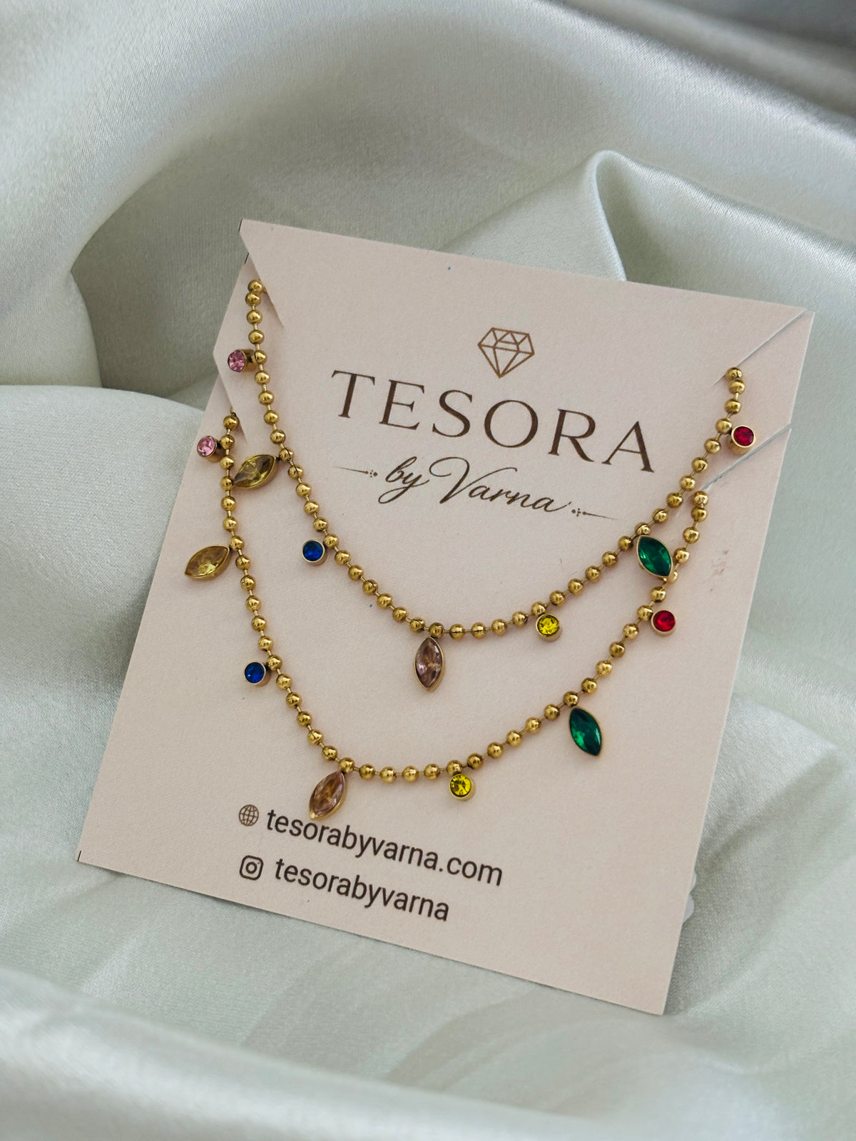 Iris Multicolour Charm Anti-Tarnish Anklets