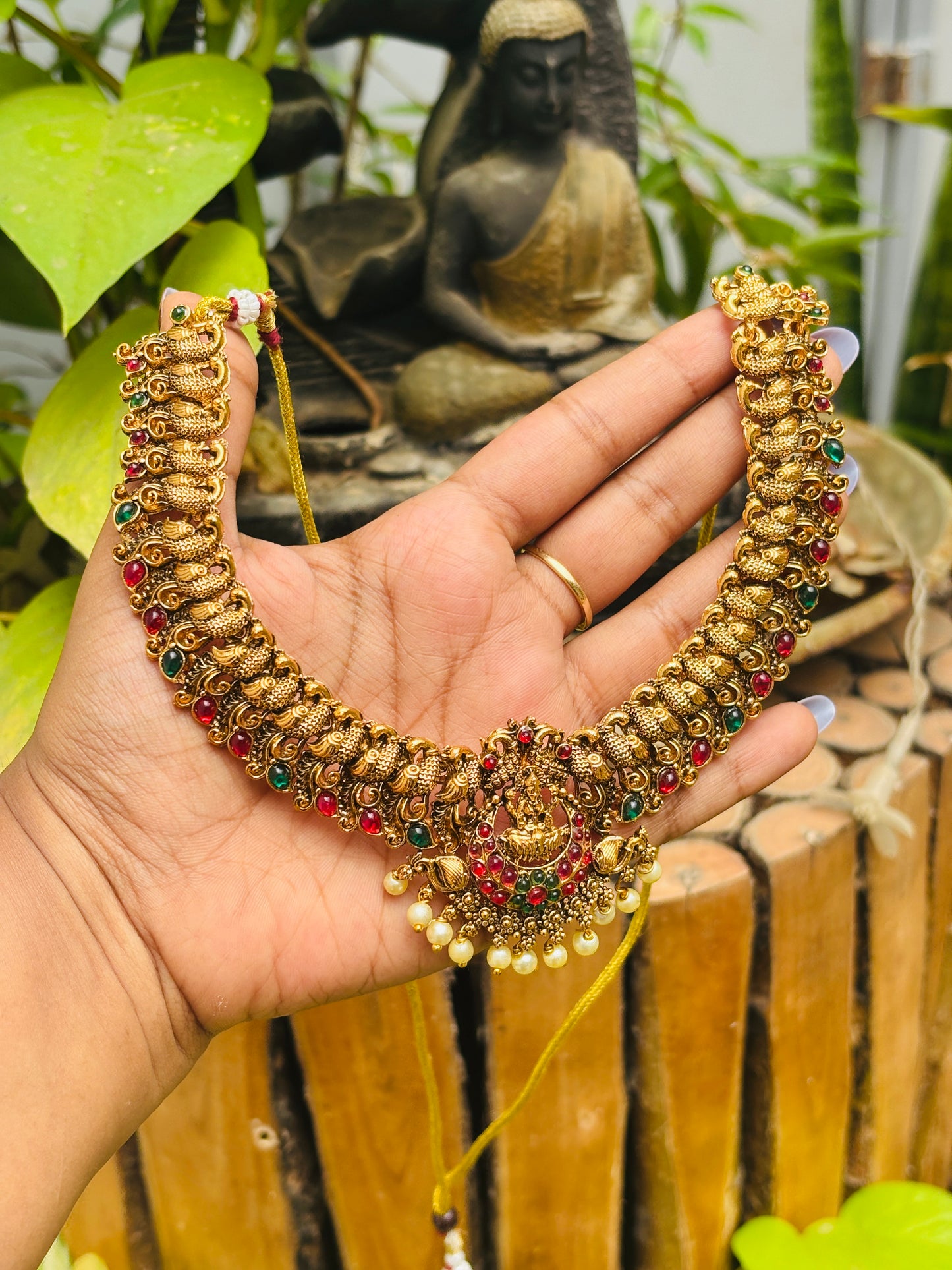 Peacock Royal Temple Necklace