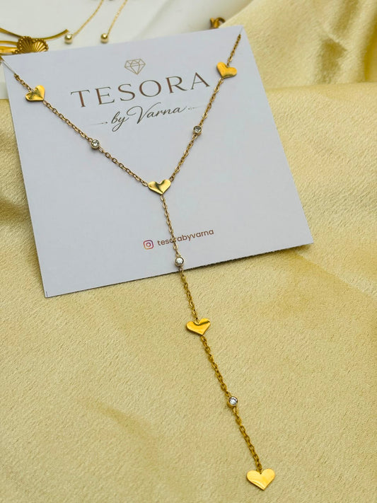 Crystal Drop Y Necklace