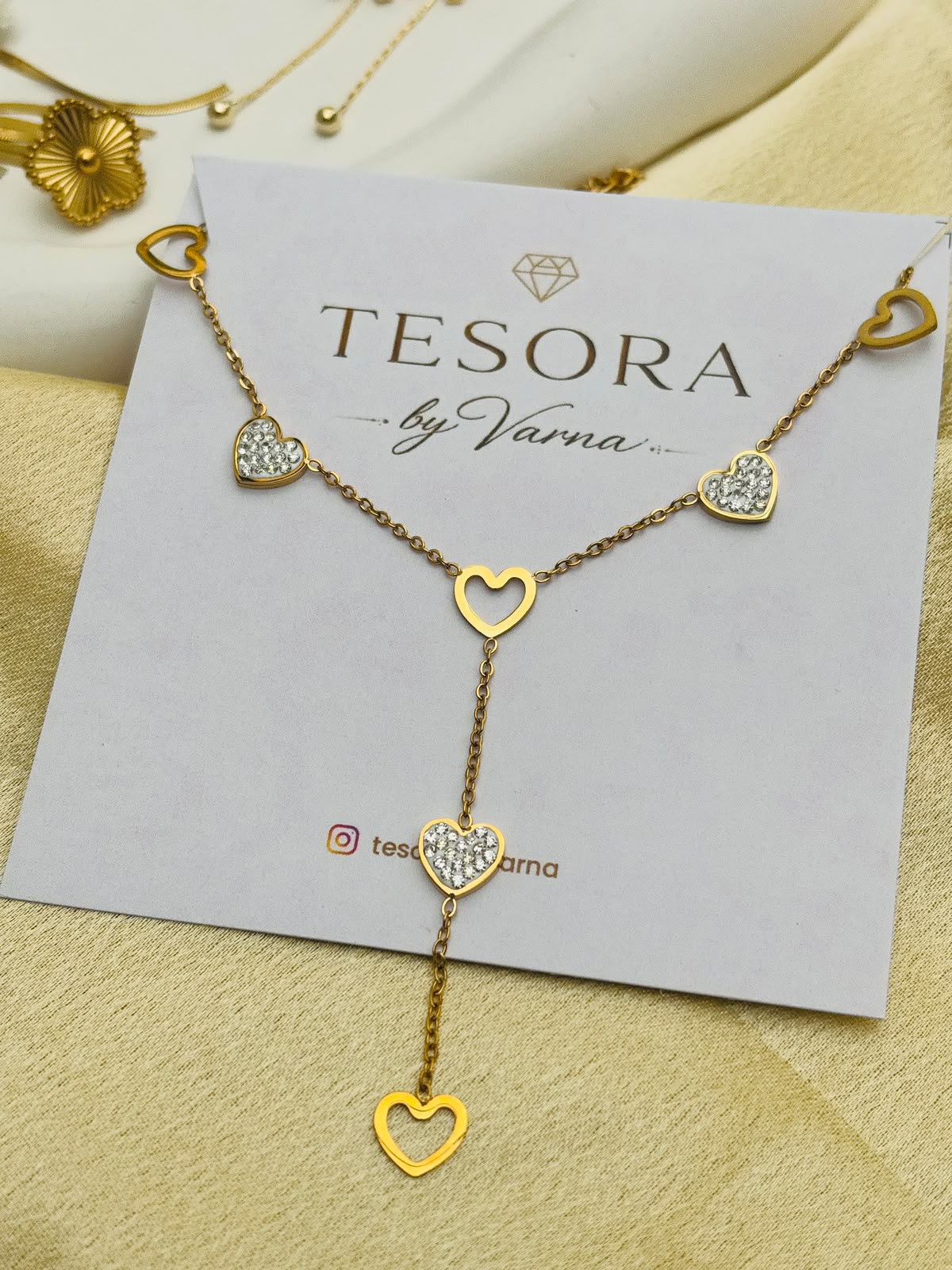 Heart Drop Y Necklace